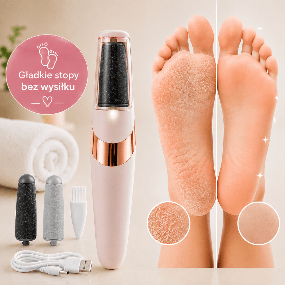 PEDIWELL - ELEKTRYCZNY PILNIK DO STÓP + 2 WYMIENNE KOŃCÓWKI